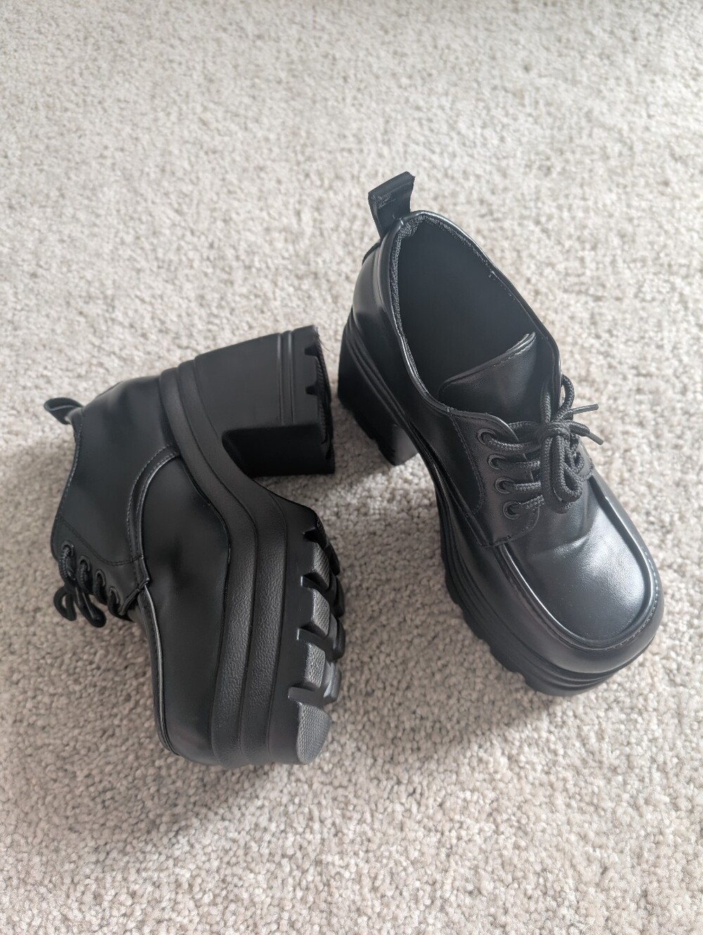 Black Platform Grunge Loafers